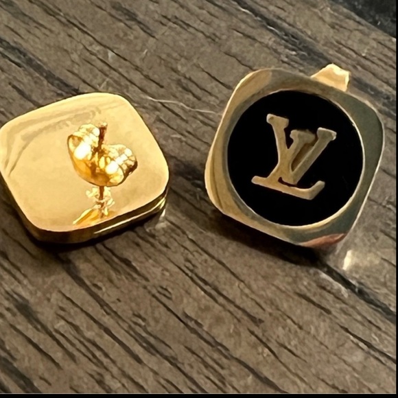 Louis Vuitton Elegant Black and Gold Earrings - Picture 1 of 4